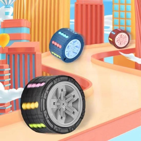 회전 미니 매직빈 큐브 캔 구슬 퍼즐 블럭 피젯 토이