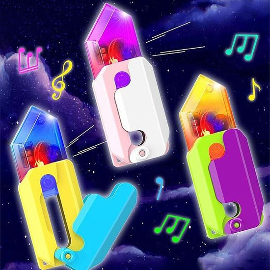 LED 뮤직 피젯 큐브 당근칼 토이나이프 스피너 장난감