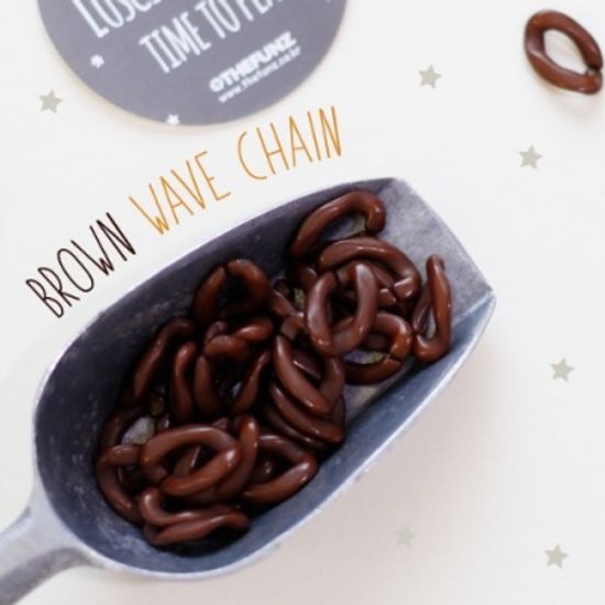 크리스마스 브라운 물결체인 50P