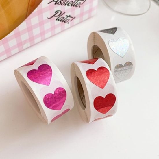 Big Glitter Heart Sticker 빅글리터하트롤스티커