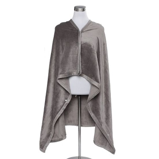 포근한 똑딱이 망토 담요(100x140cm)/ 겨울 단추담요