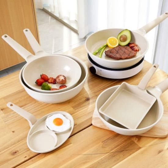 라체나 화이트 IH 인덕션 세라믹 후라이팬 6종세트