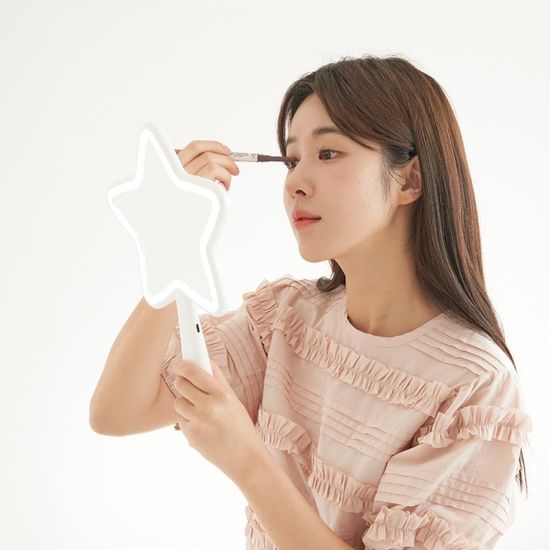 L.O.T 충전식 무선 LED 조명 양면 손거울 2type