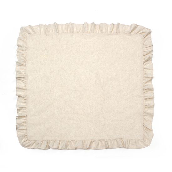 프릴 린넨 식탁보(140x140cm) (베이지) 테이블보