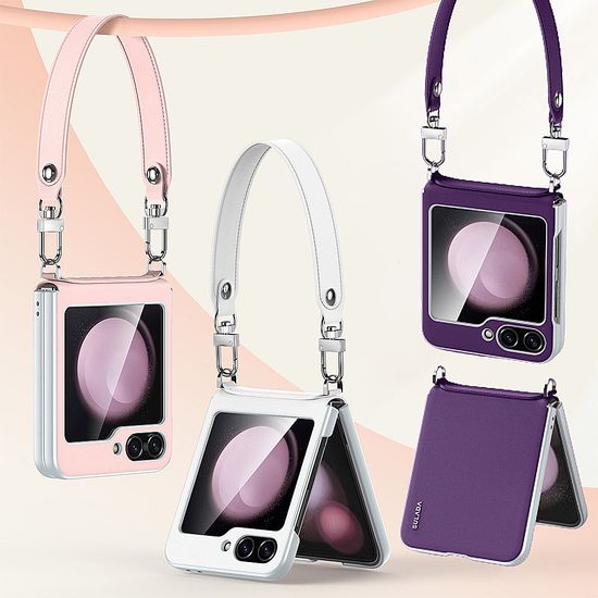 갤럭시z플립 7 FE 6 5 4 가죽 힌지보호 스트랩 케이스