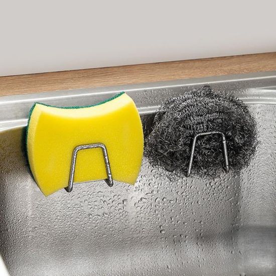 스텐 싱크대 수세미 거치대 걸이 스텐 홀더 2개 L418