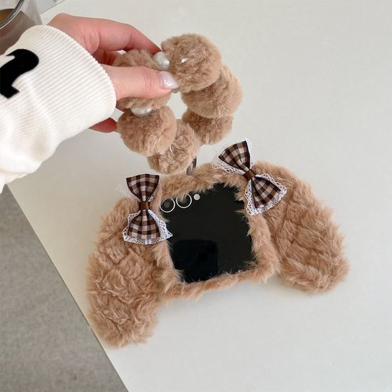 갤럭시z플립 7 6 5 4 3 리본 토끼귀 털 케이스 스트랩