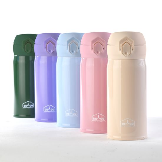 1+1 원터치 보온병 2중진공 비비드 스텐 보냉병 500ml