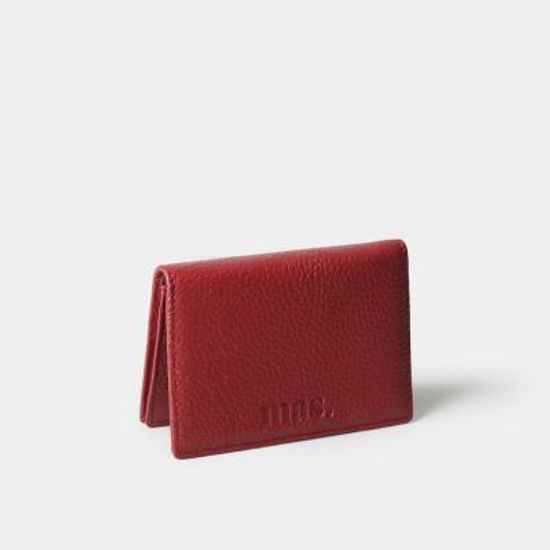 Leather namecard wallet_ Dark red