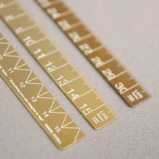 로그 황동자 30cm (Slim type)_Slim Brass Ruler