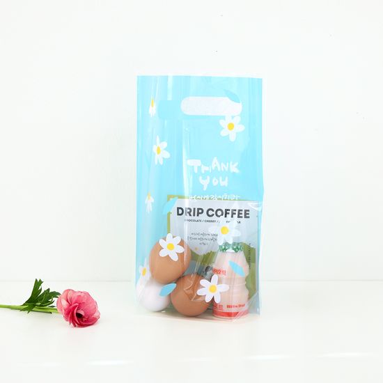 그레이스벨 선물포장 비닐쇼핑백(5매) 02.마가렛블루