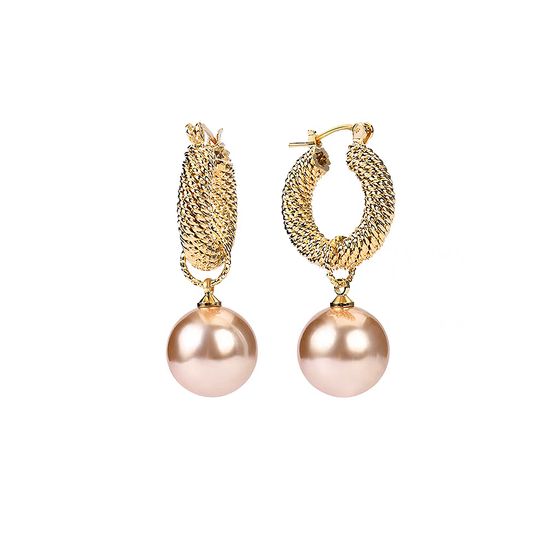 예쁜 진주 드롭 볼드 골드 링 귀걸이 이어링 귀고리