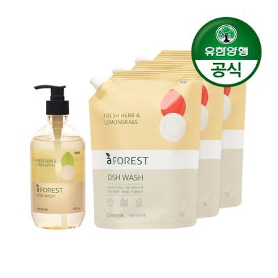 아름다운세제 에이포레 fresh herb 485ml+3000m