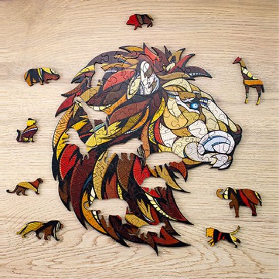 DIY 직소퍼즐 나무 목재 퍼즐 사자