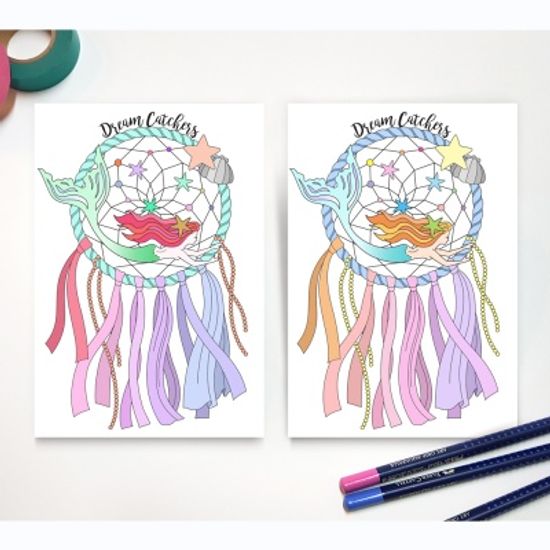 컬러링 엽서 - 인어공주