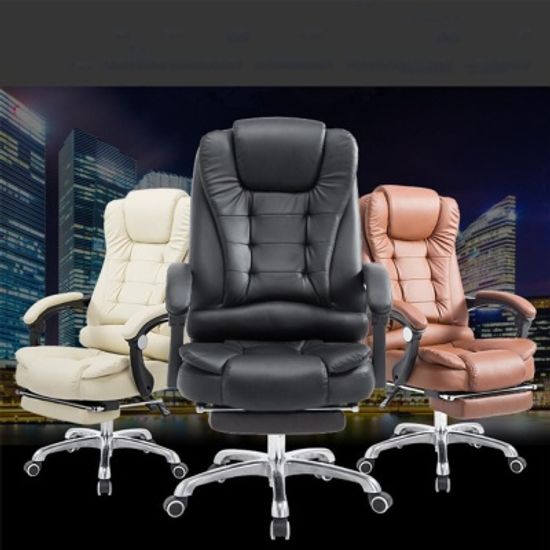 컴퓨터 사무실 게이밍 보스 침대형 PU 가죽 안마 의자
