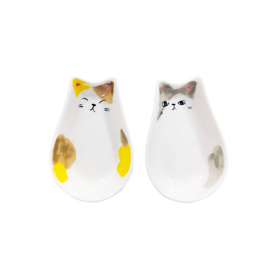 고양이 도자기 소스볼 미니접시 2p set