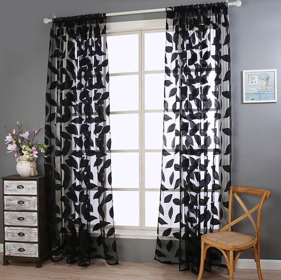 (립_블랙)거실 창문 안방 가리개 레이스 암막 바란스 