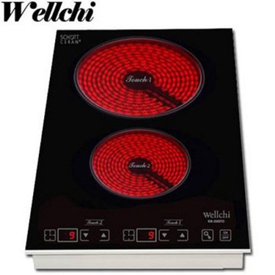 [웰치] 2구 터치식 빌트인 전기렌지 KR-200TCA /타이머 2시간자동소화 안전잠금
