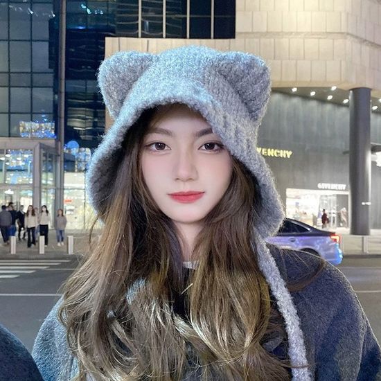 고양이 보넷 비니 귀여운 여성 귀달이 모자