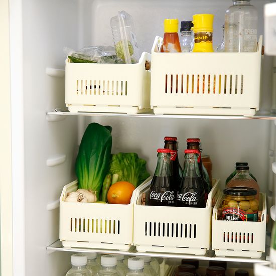 길이조절 서랍바구니 수납 리빙박스 냉장고 정리 주방