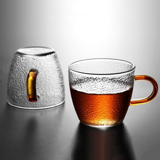 예쁜 손잡이 내열 유리 찻잔 WA00B92