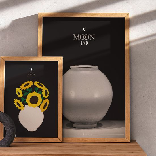 달항아리 그림액자 포스터 MOON JAR MJ05