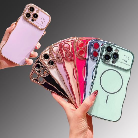 아이폰 16 15 14 13 하트 물결 젤리 맥세이프 케이스