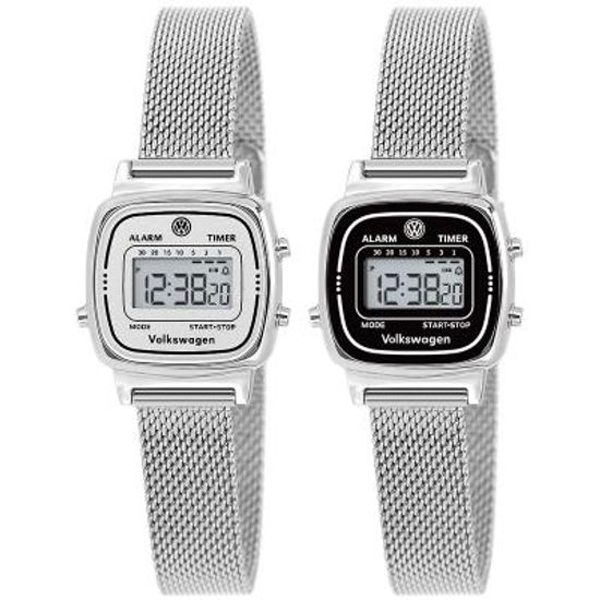 [폭스바겐] 레트로 디지털 메쉬시계 2종 택1