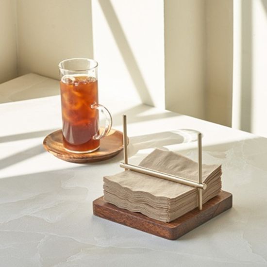 원목 황동 냅킨꽂이 홀더