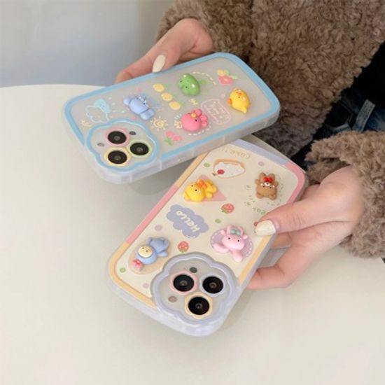 아이폰13 12 11 pro max xs 큐티 동물 젤리 폰 케이스