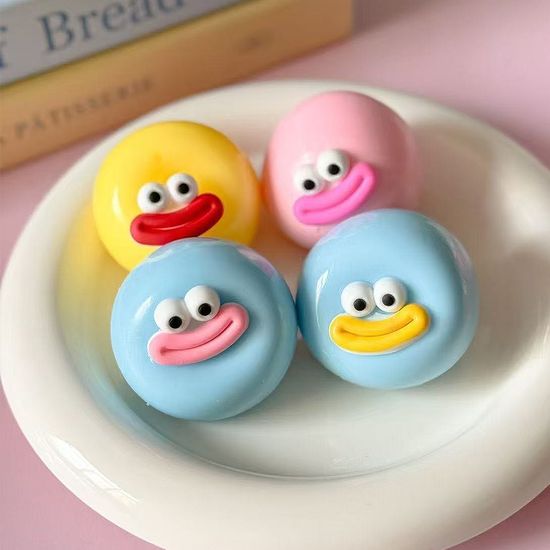 입술 오리 슬라임 공 6cm 스퀴시 말랑이 모찌 젤리볼