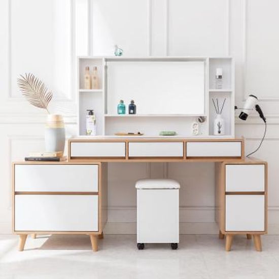 쏘굿 확장형 수납 화장대 세트 (착불)