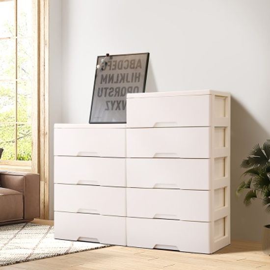 보노하우스 모던플러스 플라스틱 서랍장 화이트 4단