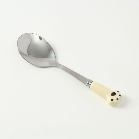 꾹꾹냥이 휴대용 숟가락 포크 세트 동물포크 아이보리