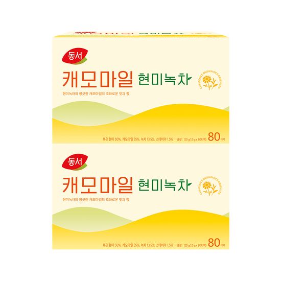 동서 캐모마일 현미녹차 80T 2개