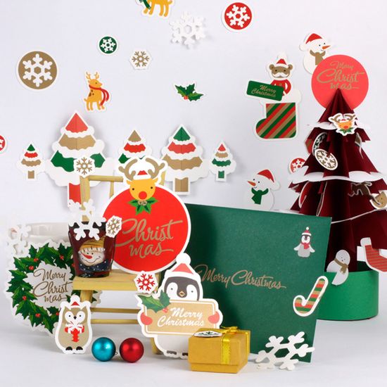 크리스마스 월데코 카드 세트