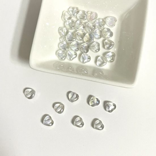 투명 하트 비즈 팔찌 목걸이 키링 만들기 공예 재료