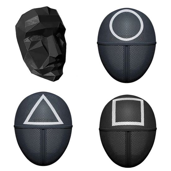 오겜 패러디 소품 가면 진행자 코스튬 할로윈 장식품