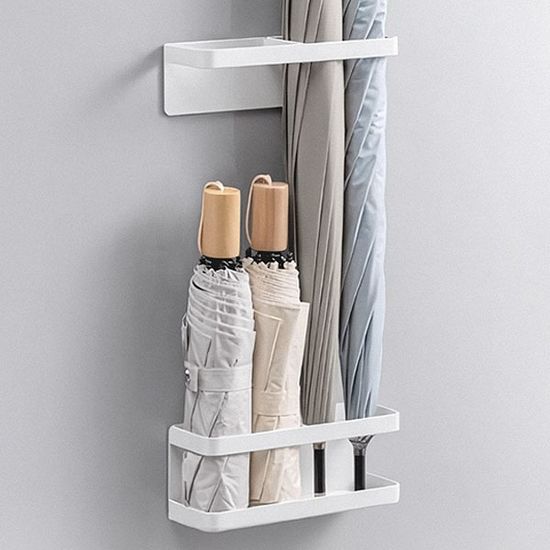 현관문 자석 철제 우산꽂이  장단우산 길이조절보관함