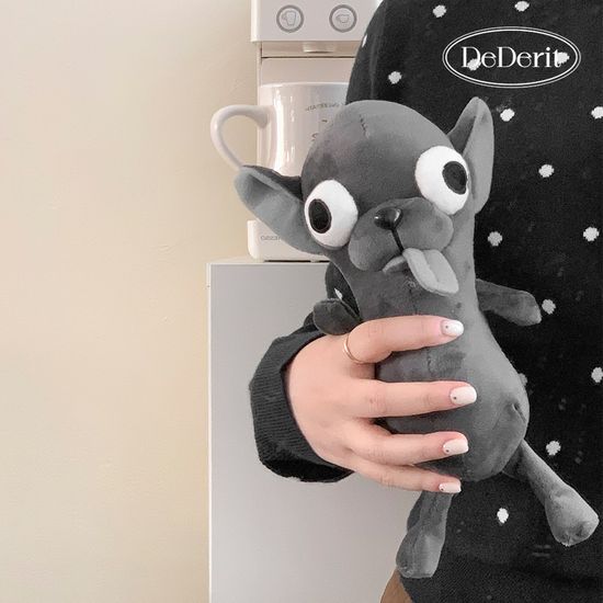 [데데리트]귀여운 그레이 헤롱헤롱 치와와 인형 26cm