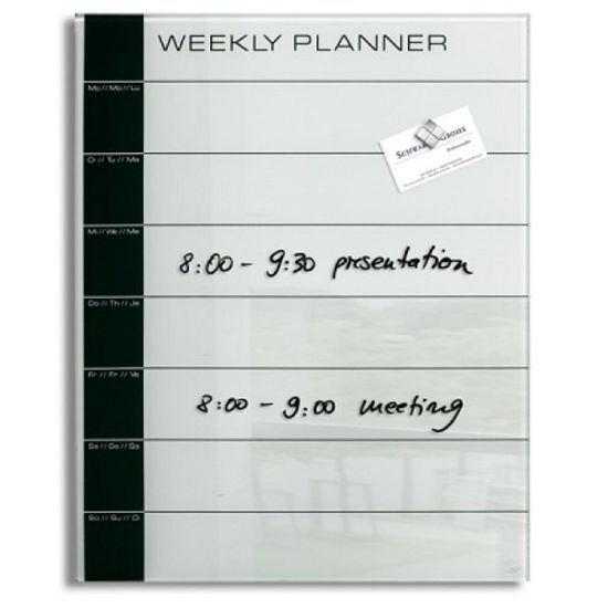 [Sigel] 40x50cm...인터내셔널 주간일정 디자인보드-독일 지겔 마그네틱 글라스보드 위클리 플래너 GL152