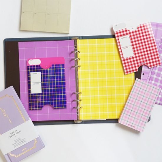 아이씨엘 6공 리필 속지 A5 플레인 체크