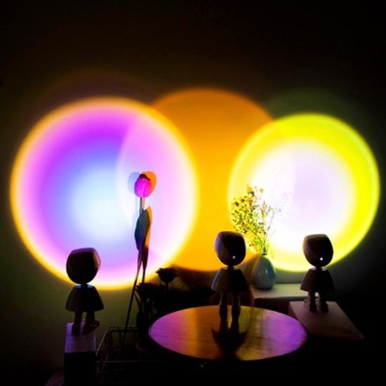 RGB LED 무선 충전식 로봇 조명 감성 무드등
