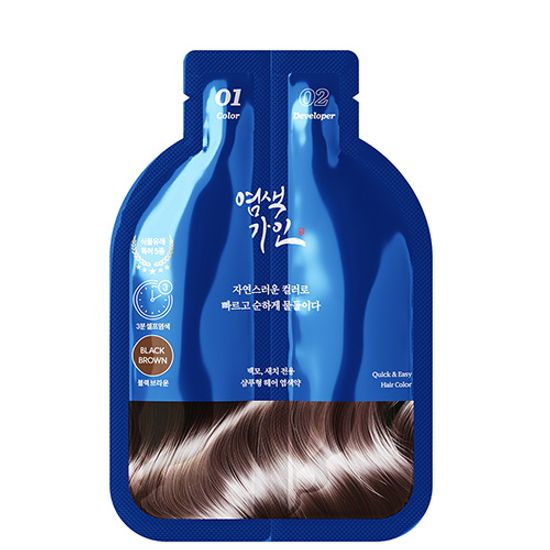 염색가인 3분 셀프 새치 커버 천연 염색제 3박스 15회