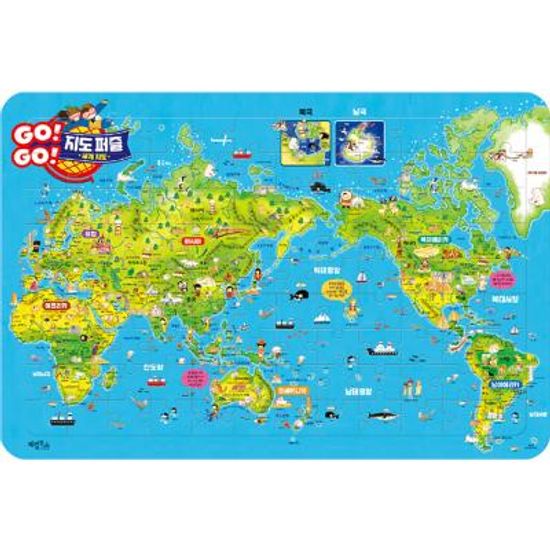 108조각 판퍼즐 - 고 고 세계 지도