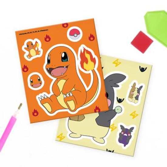 DIY 보석십자수 스티커 포켓몬스터 파이리와 모르페코