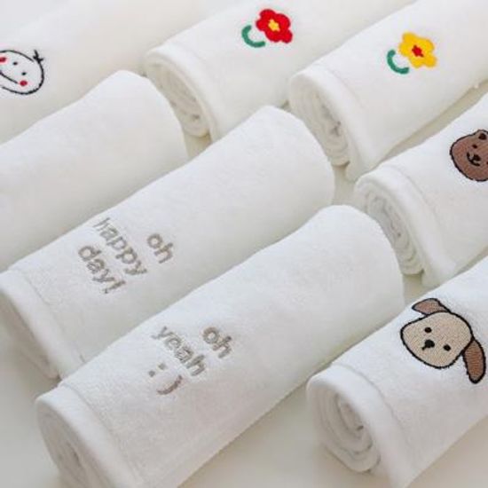 촘촘자수 순면 핸드타올 주방수건 2장세트 4type