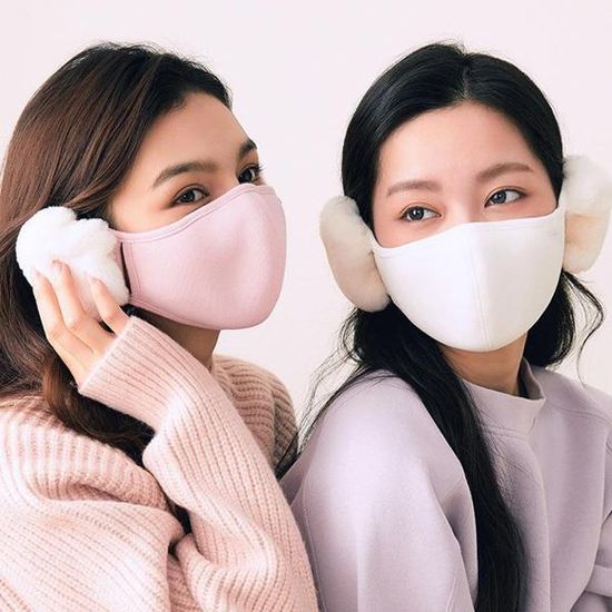 케리오 겨울 일체형 따듯한 귀마개 마스크 남여공용