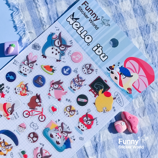 퍼니스티커 C570 안녕 이부 PVC 스티커